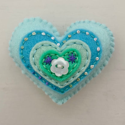 Embellished Heart with 4 Layers PASTEL (6cm)