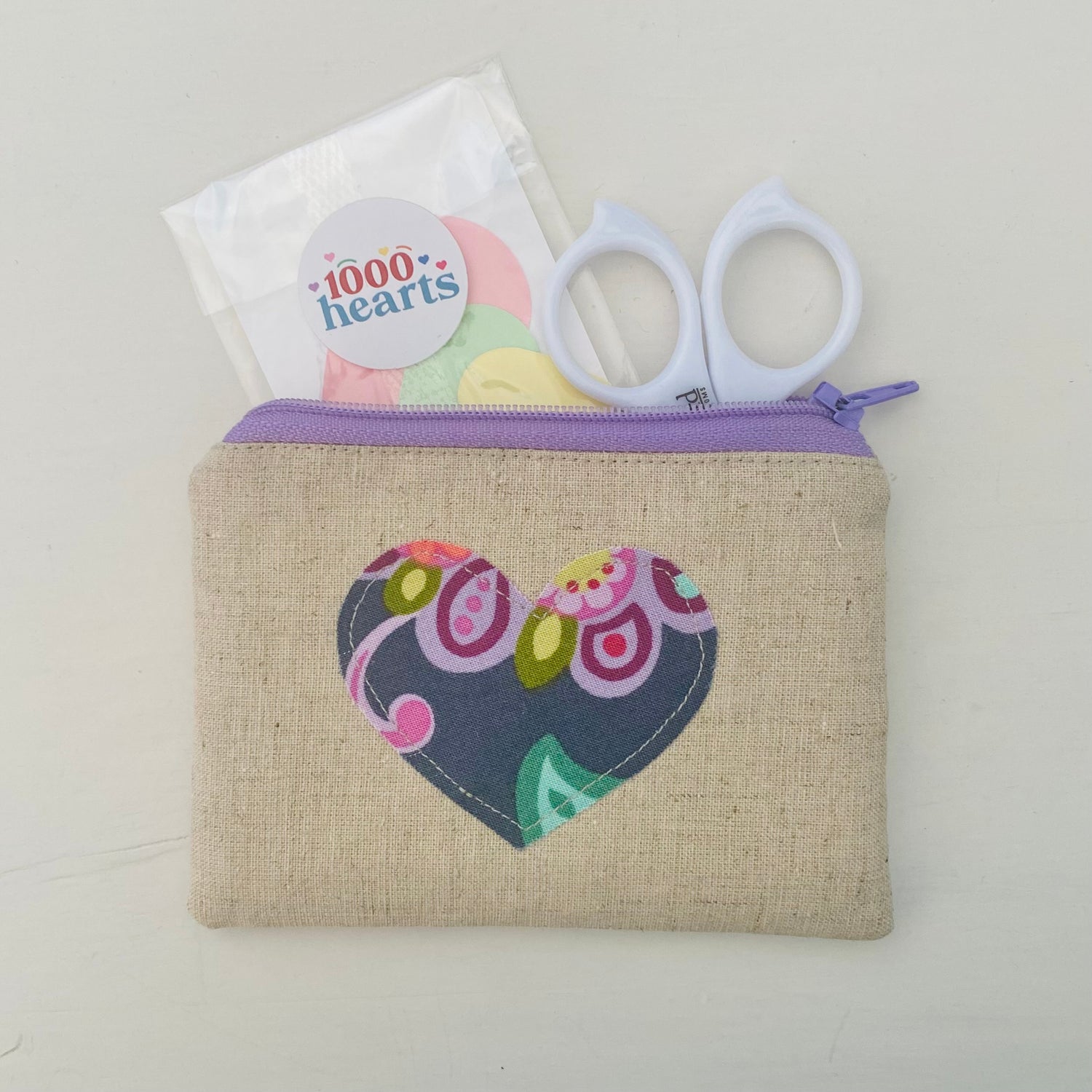 Zippy Mini Heart Pouch pack