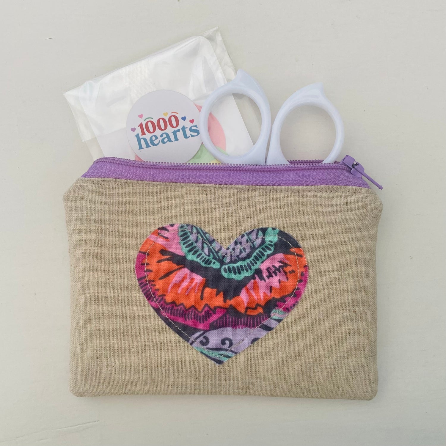 Zippy Mini Heart Pouch pack