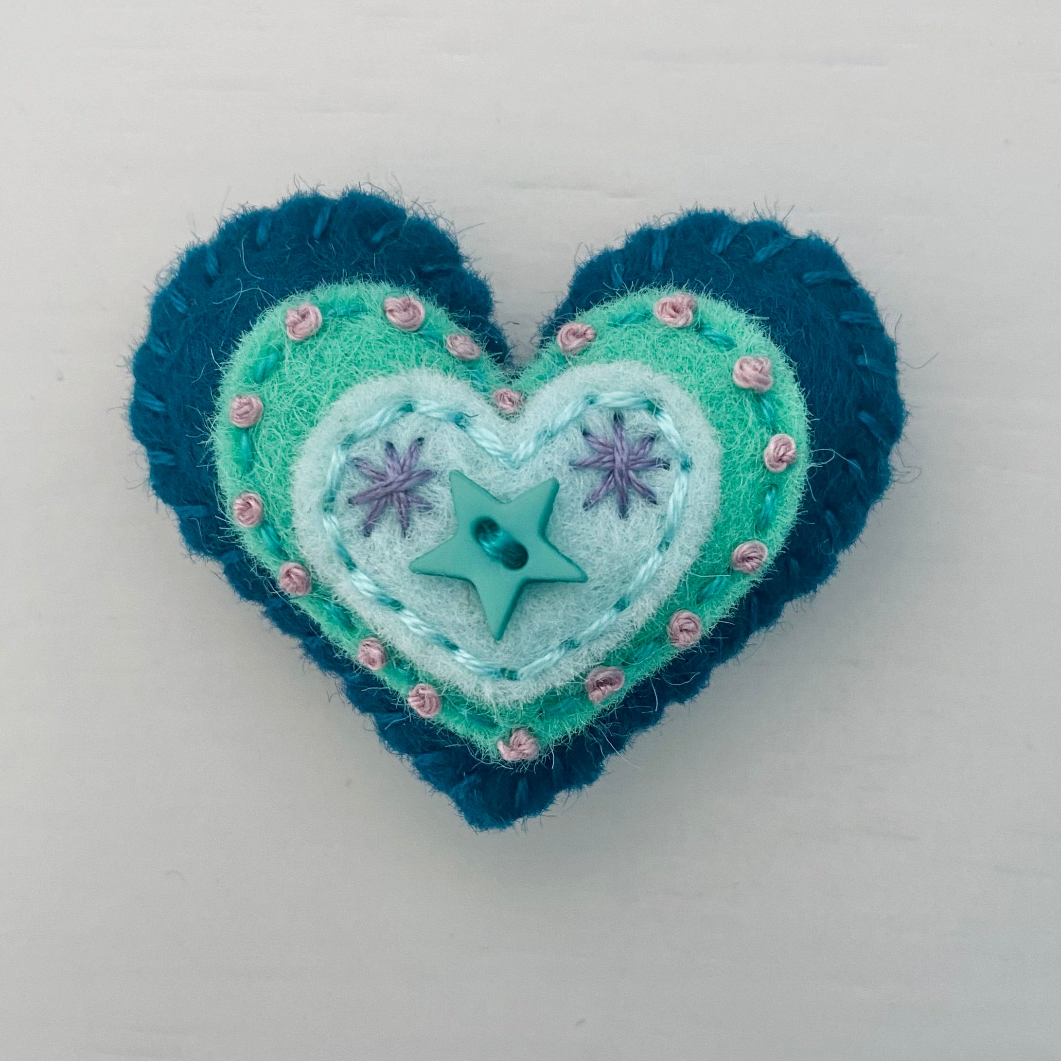 Embellished Heart with 3 Layers (4.5cm)