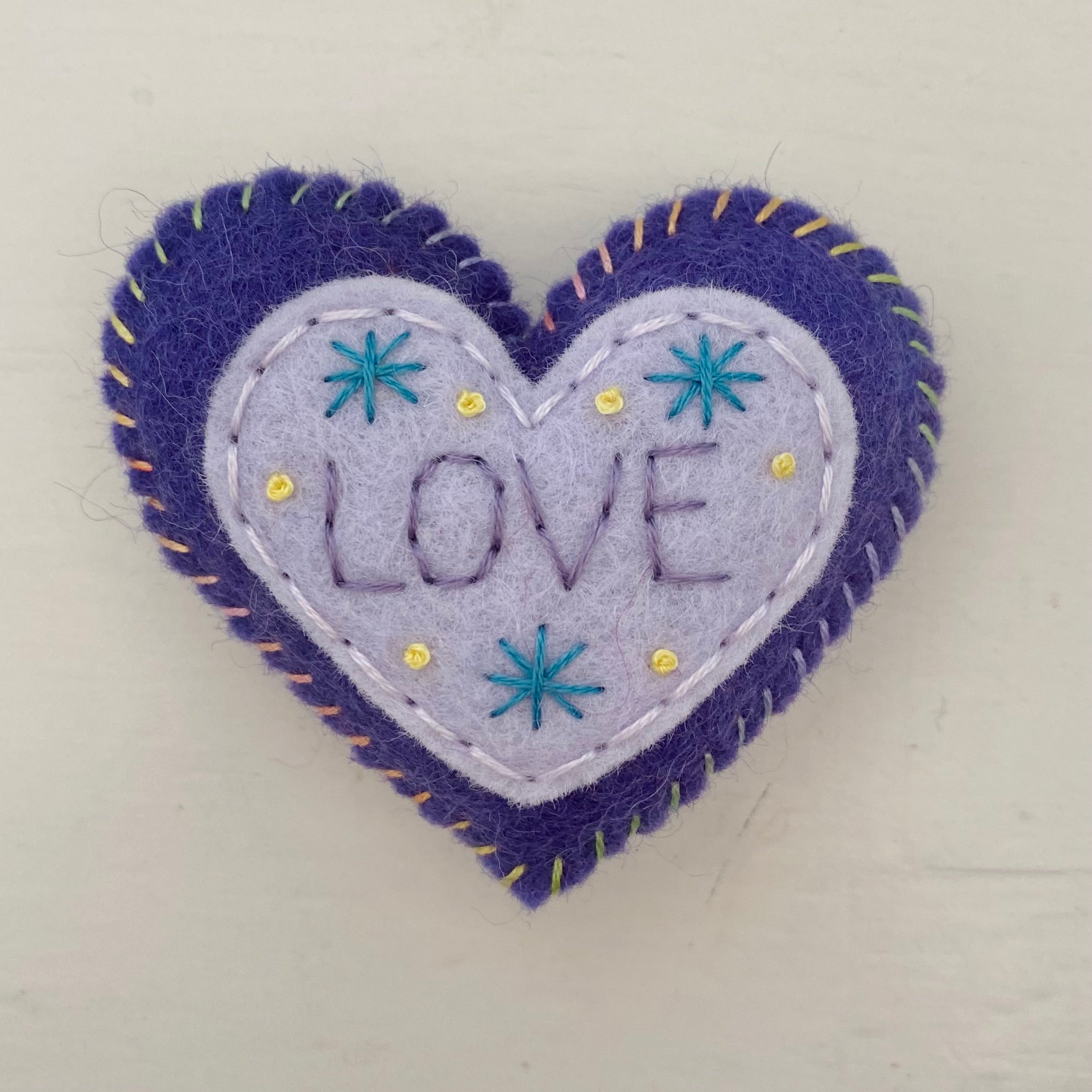 Embellished Heart with Word (6cm)