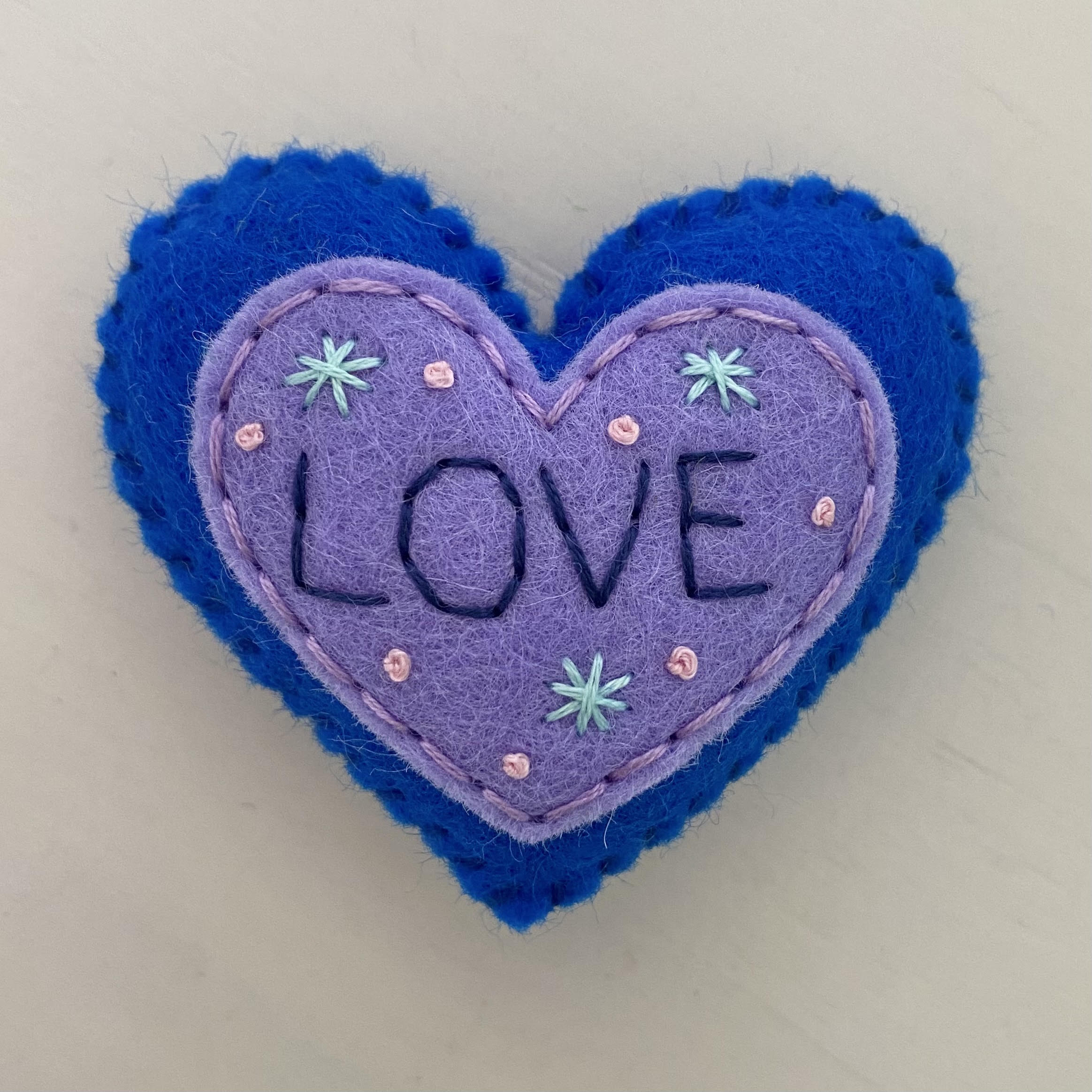 Embellished Heart with Word (6cm)