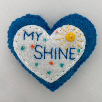 Embellished Heart with Word (6cm)