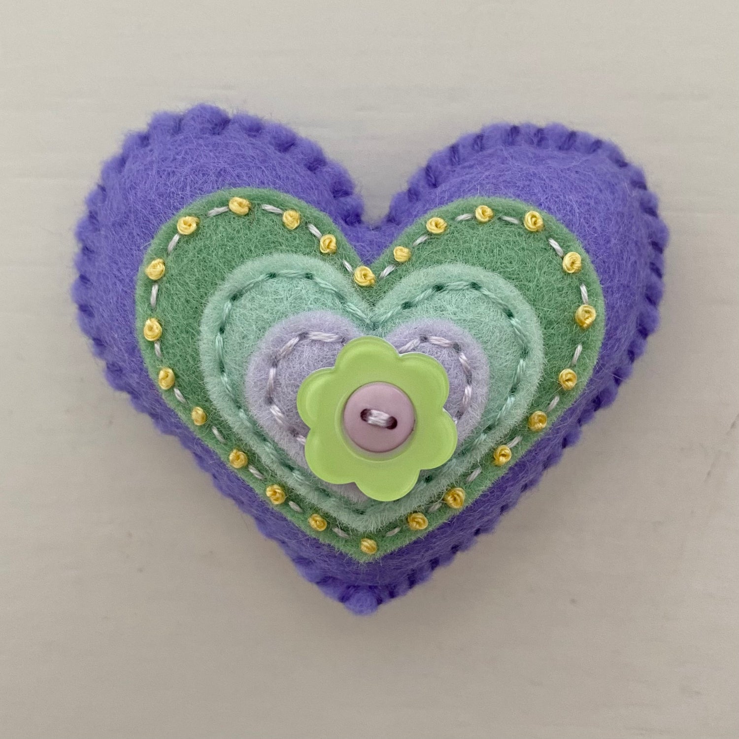 Embellished Heart with 4 Layers PASTEL (6cm)