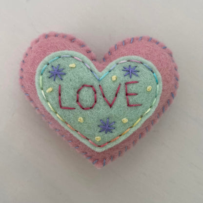 Embellished Heart with Word (6cm)