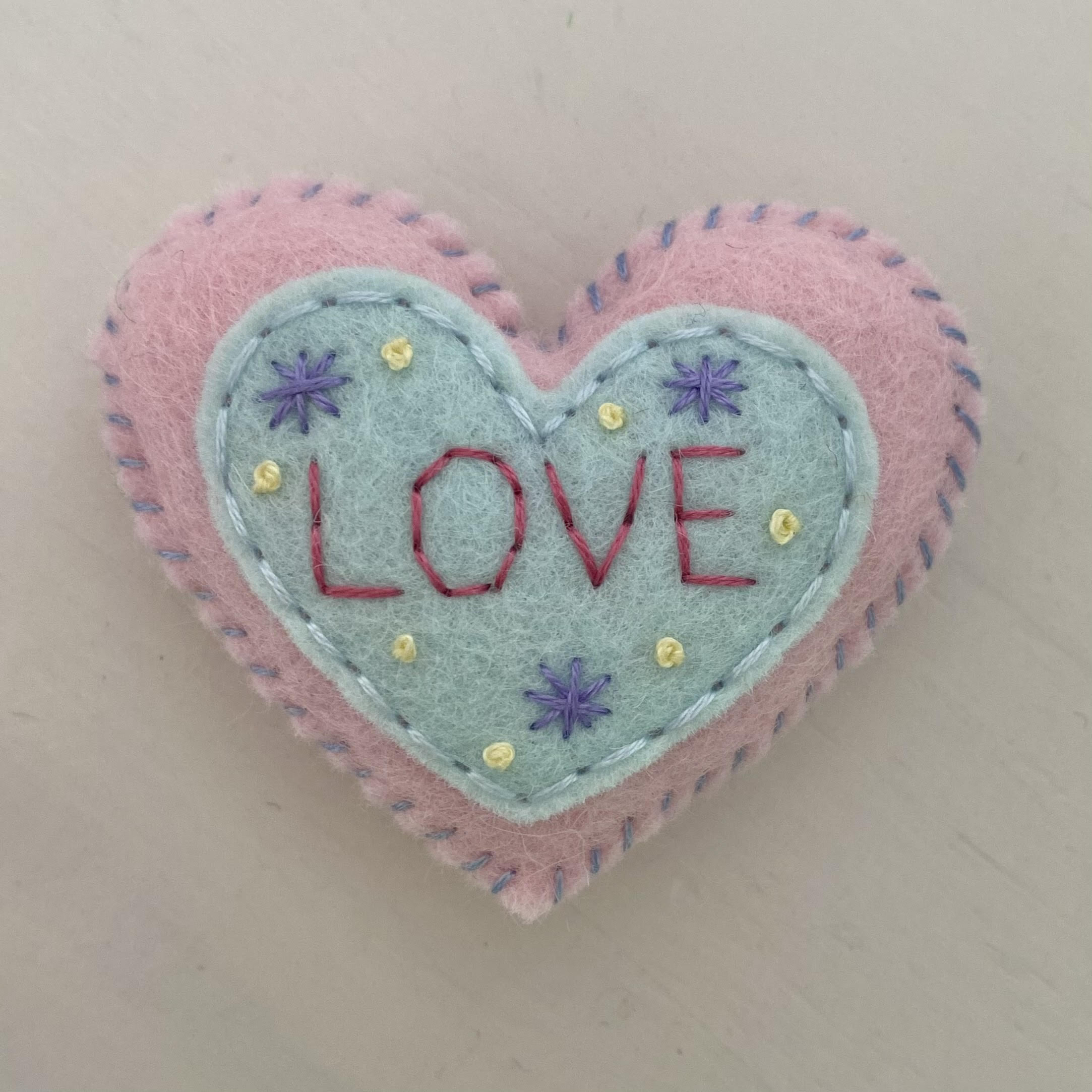 Embellished Heart with Word (6cm)