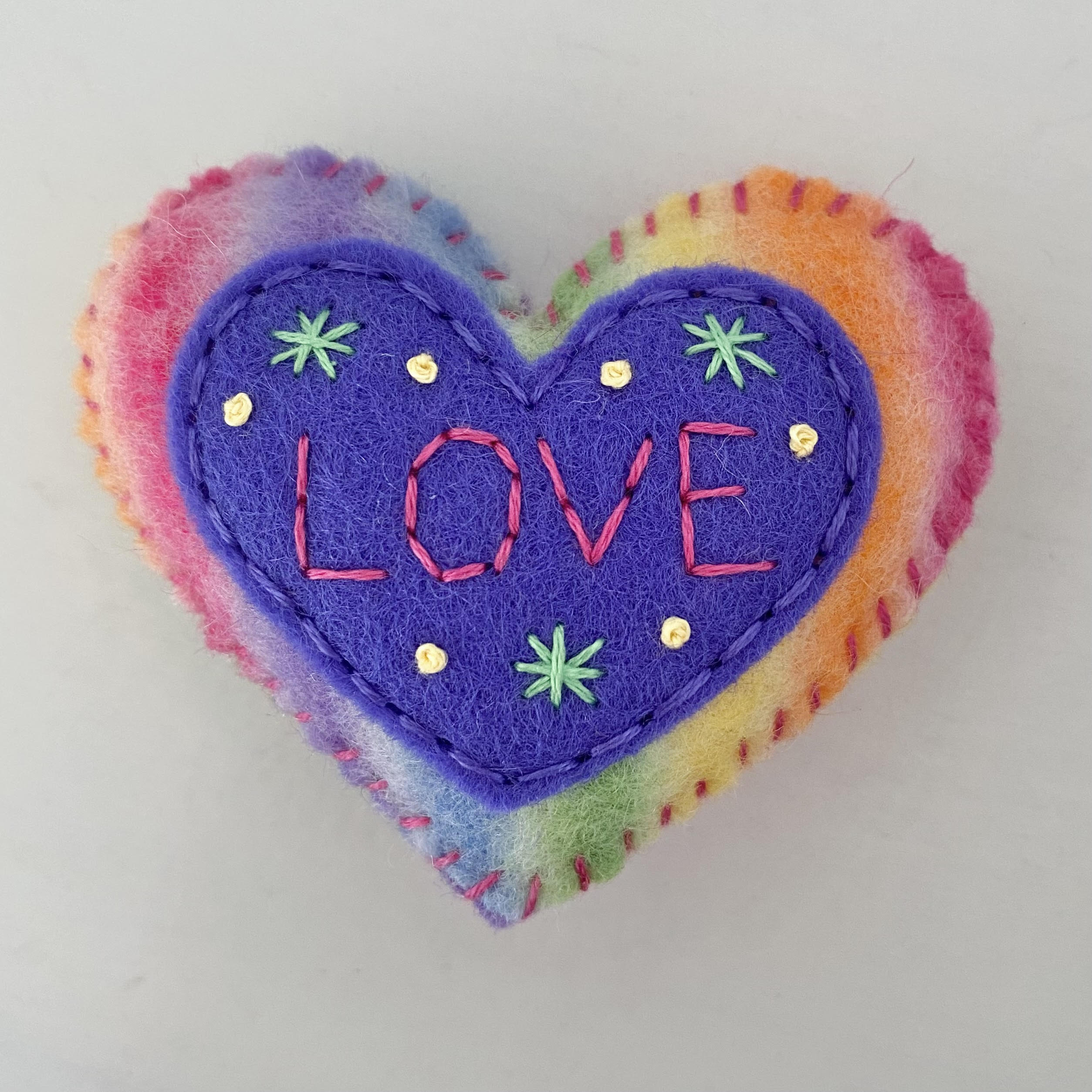 Embellished Heart with Word (6cm)